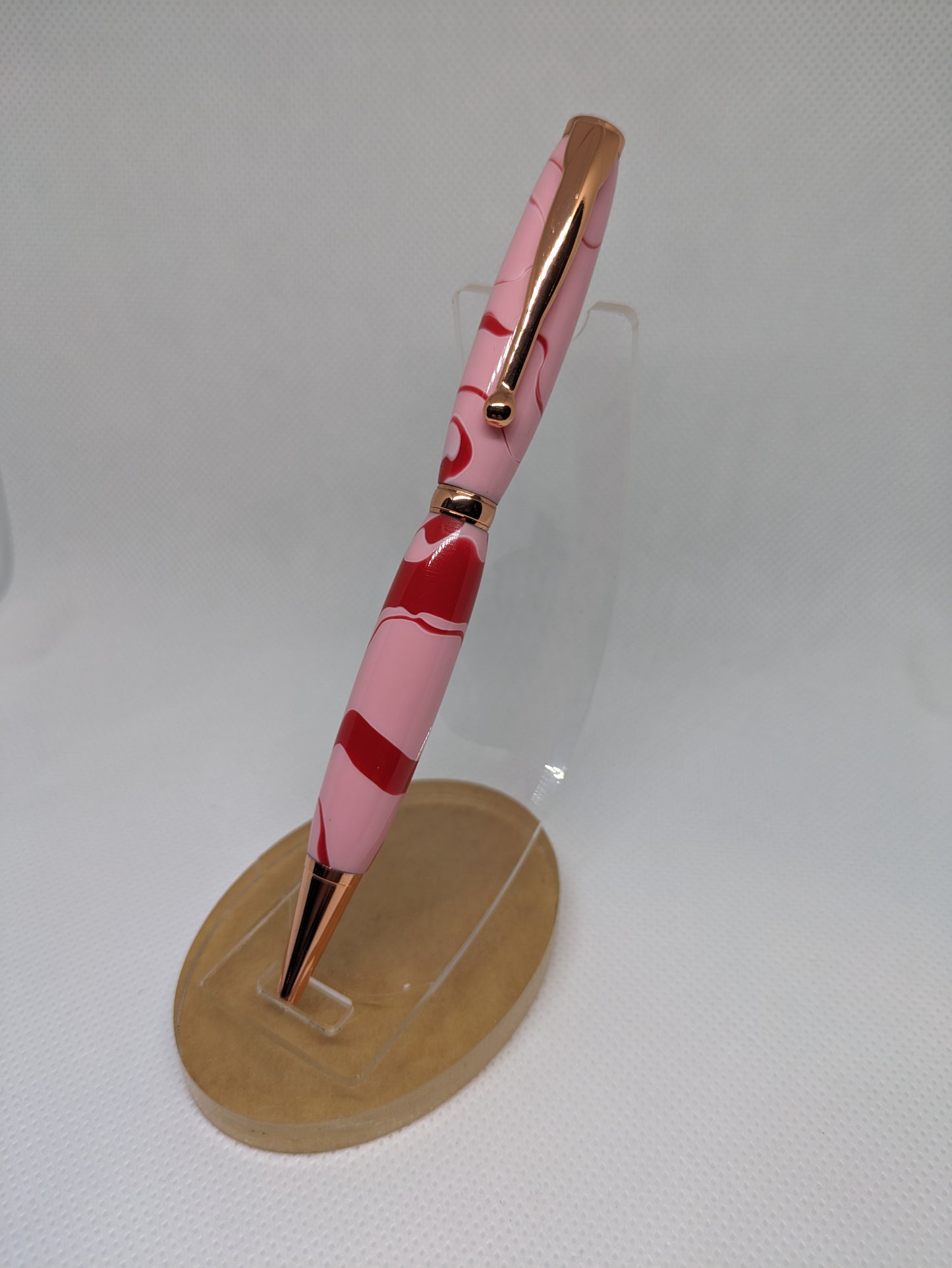 Copper pink and red swirl Funline Pen