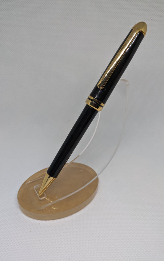 Ebony Wood Designer Gold Twist Pen