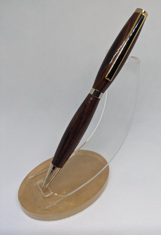 Wood gold slimline pen